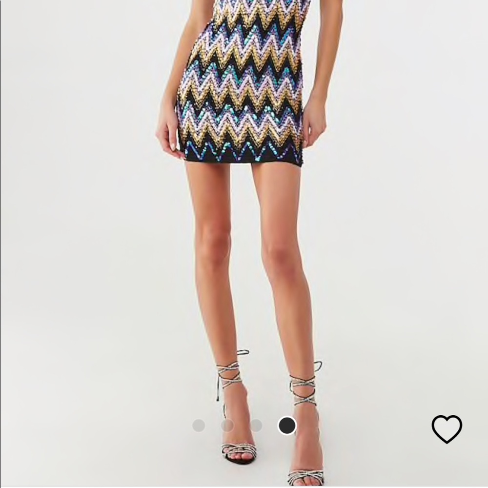 Sequin chevron Mini dress